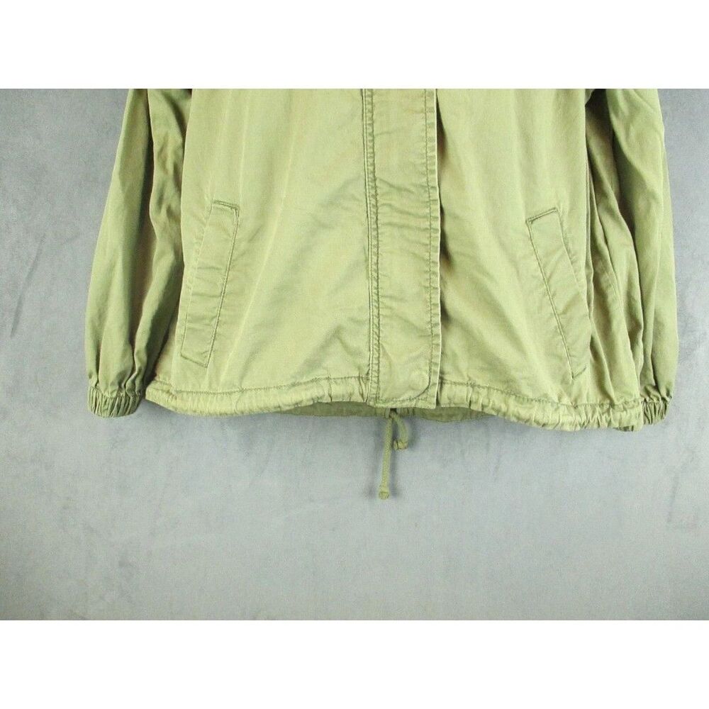 Sun & Shadow Boho Embroidered Crane Bird Floral Utility Jacket Green L - Picture 7 of 11